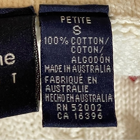 Christmas Sweater White Red Poinsettia Snowflake - Picture 9 of 17